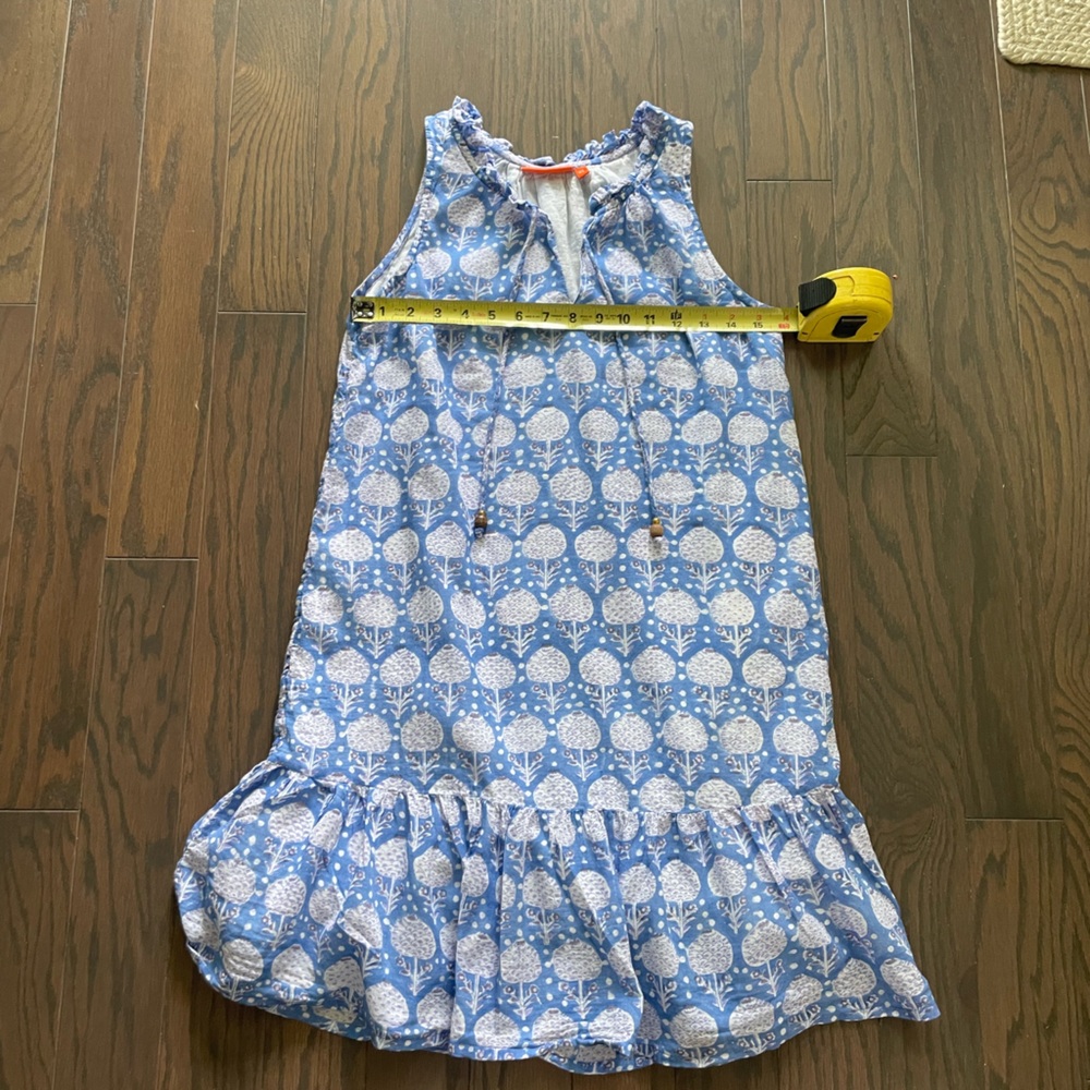 OLIPHANT KERACHI RUFFLE HEM BLOCK PRINT DRESS SIZE XS - Picture 10 of 11